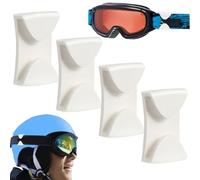 Goggles Clips - Ski Helmet Goggles Clip | Handle for Snowboard Helmets, 4 Piece Multipurpose Strap Holder, Outdoor Accessories, Winter Sports Travel Carry Helmet, Goggles Retaining Clip Set, Luggage