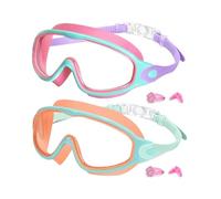 Goggles for Swimming, Wide View Swim Goggles for Kids, UV Protection Eyewear No Leaking for Youth Toddler Children Pool Diving Beach Summer Water Activities