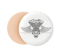 Goggles Lights Skeleton Motorcycle Pattern Air Cushion Makeup Foundation Sponge Powder Puff