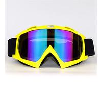 Goggles,Outdoor Sports Glasses,Motorbike Goggles Fashion Motorcycle Motocross Off-Road Glasses Racing Dirt Bike Anti-UV Helmet Goggle (Color : Yellow Frame)