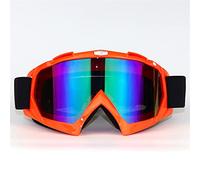 Goggles,Outdoor Sports Glasses,Motorbike Goggles Fashion Motorcycle Motocross Off-Road Glasses Racing Dirt Bike Anti-UV Helmet Goggle (Color : Orange Frame)