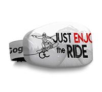 GogglesCover Ski Goggles Protective Cover, Protective Goggle Cover Portable, Ski Goggle Cover Sleeve Anti-Scratch, Ski Goggles Accessories, Ski Equipment, Just Enjoy the Ride Design