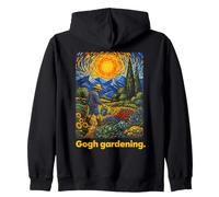 Gogh Gardening Van Gogh Style Art Gardener Zip Hoodie