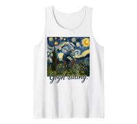 Gogh Riding Funny Cycling Art Bicycle Rider Graphic Tank Top