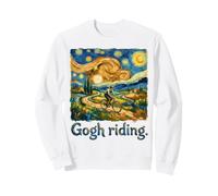Gogh Riding Funny Cyclist Art Parody Sweatshirt