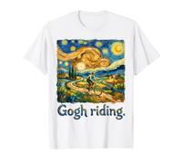 Gogh Riding Funny Cyclist Art Parody T-Shirt