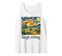 Gogh Riding Funny Cyclist Art Parody Tank Top