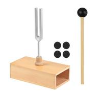 GOGHOST 528 Hz Tuning Fork Set with Wooden Resonator Box and Silicone Hammer, Chakra Tuning Forks for Sound Healing Therapy, DNA Repair, Stress Relief, and Aluminum Alloy Music Instrument