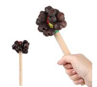 GOGHOST African Natural Maraca Shaker 7.8" x3.3" Cacho Seed Pod Rattle Handmade Percussion Gifts Peruvian Musical Instrument - Nature Sounds for Meditation, ASMR, Sound Therapy, Yoga (Pala-1 Pack)