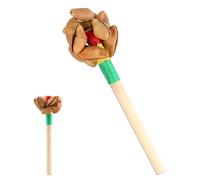 GOGHOST African Natural Shaker Cacho Seed Pod Rattle Handmade Percussion Gifts Peruvian Musical Instrument - Nature Sounds for Meditation, ASMR, Sound Therapy, Yoga (Chacha)