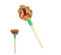 GOGHOST African Natural Shaker Cacho Seed Pod Rattle Handmade Percussion Gifts Peruvian Musical Instrument - Nature Sounds for Meditation, ASMR, Sound Therapy, Yoga (Chacha)