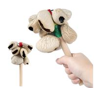 GOGHOST African Natural Shaker Maraca 7.8" x 4.7" Cacho Seed Pod Rattle Handmade Percussion Gifts Peruvian Musical Instrument - Nature Sounds for Meditation, ASMR, Sound Therapy, Yoga (Panji-1 Pack)