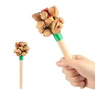 GOGHOST African Natural Shaker Maraca Cacho Seed Pod Rattle Handmade Percussion Gifts Peruvian Musical Instrument - Nature Sounds for Meditation, ASMR, Sound Therapy, Yoga (Chacha-Large-1 Pack)