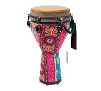 GOGHOST Freestyle Mechanically Tuned Djembe 10 Inch Head - 10" x 19" Modern Key-Tuned Djembe with Synthetic Resonant Shell, Professional African Hand Drum for Performers