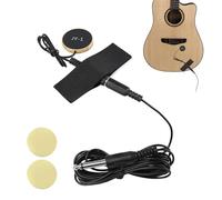 GOGHOST Guitar Piezo Pickup - Universal Contact Microphone Transducer with Hook and Loop Tapes for Guitar, Ukulele, Violin, Viola, Cello, Banjo, Mandolin and Other Instrument, Cable Length 10.7 ft