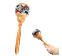 GOGHOST Handpaint Wooden Rhythmic Shaker, African Shaker Instrument for Music, Traditional Kashaka Style Shaker for Adults & Kids
