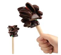 GOGHOST Large African Natural Shaker Maraca Cacho Seed Pod Rattle Handmade Percussion Gifts Peruvian Musical Instrument - Nature Sounds for Meditation, ASMR, Sound Therapy, Yoga (Juju-1 Pack)