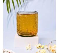 GoGiftid Upcycled 300ml Glass Created Using Old Monk Rum Bottle - Retro Chunky Glassware | Handmade Barware for Rum, Whiskey & Cocktails | Gift for Him | Christmas Gifts (Pack of 1)