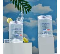 GoGiftid Upcycled Glass Set - 300ml Recycled Tumbler Created Using Grey Goose Vodka Bottle | Eco-Friendly Barware for Spirits, Cocktails & Juice | Unique Gift (Pack of 2)
