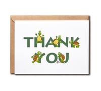 GoGiGifts Thank You Tortoise Card - Cute Tortoise Thanks Card - Lovely Thank You Card - Funny Tortoise Card - Animal Thank You Card