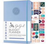 GoGirl Budget Planner - Monthly Financial Planner Organizer Budget Book. Expense Tracker Notebook Journal to Control Your Money. Undated - Start Any Time, 13.5x19cm, Lasts 1 Year - Light Blue