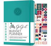 GoGirl Budget Planner - Monthly Financial Planner Organizer Budget Book. Expense Tracker Notebook Journal to Control Your Money. Undated - Start Any Time, A5 Size, Lasts 1 Year - Turquoise