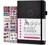 GoGirl Budget Planner - Monthly Financial Planner Organizer Budget Book. Expense Tracker Notebook Journal to Control Your Money. Undated - Start Any Time, A5 Size, Lasts 1 Year - Black