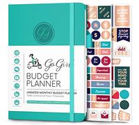 GoGirl Budget Planner - Monthly Financial Planner Organizer Budget Book. Expense Tracker Notebook Journal to Control Your Money. Undated - Start Any Time, 13.5x19cm, Lasts 1 Year - Turquoise