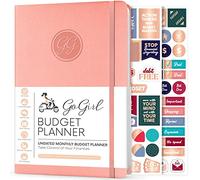 GoGirl Budget Planner - Monthly Financial Planner Organizer Budget Book. Expense Tracker Notebook Journal to Control Your Money. Undated - Start Any Time, 13.5x19cm, Lasts 1 Year - Peach Pink