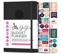 GoGirl Budget Planner - Monthly Financial Planner Organizer Budget Book. Expense Tracker Notebook Journal to Control Your Money. Undated - Start Any Time, 13.5x19cm, Lasts 1 Year - Black