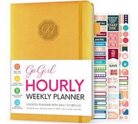 GoGirl Hourly Planner, Weekly & Daily Work Schedule Time Slots Amber Yellow