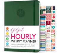 GoGirl Hourly Planner, Weekly & Daily Work Schedule Time Slots Forest Green