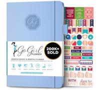 GoGirl Planner and Organizer for Women - A5 Weekly Agenda, Goals Journal to Improve Time Management & Productivity (Light Blue)