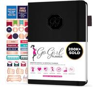 GoGirl Planner and Organizer for Women - Compact Size Weekly Planner, Goals Journal & Agenda to Improve Time Management, Productivity & Live Happier. Undated - Start Anytime, Lasts 1 Year - Black