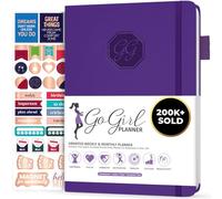 GoGirl Planner and Organizer for Women - Compact Size Weekly Planner, Goals Journal & Agenda to Improve Time Management, Productivity & Live Happier. Undated - Start Anytime, Lasts 1 Year - Purple