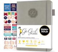 GoGirl Planner and Organizer for Women - Compact Size Weekly Planner, Goals Journal & Agenda to Improve Time Management, Productivity & Live Happier. Undated - Start Anytime, Lasts 1 Year - Grey