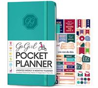 GoGirl Planner and Organizer for Women - Pocket Size Weekly Planner, Goals Journal & Agenda to Improve Time Management, Productivity & Live Happier. Undated - Start Anytime, Lasts 1 Year - Turquoise