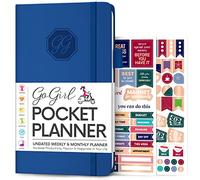 GoGirl Planner and Organizer for Women - Pocket Size Weekly Planner, Goals Journal & Agenda to Improve Time Management, Productivity & Live Happier. Undated - Start Anytime, Lasts 1 Year - Royal Blue