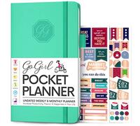 GoGirl Planner and Organizer for Women - Pocket Weekly Planner, Goals Journal & Agenda for Time Management & Productivity. Undated (Emerald)