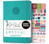 GoGirl Planner for Women, Undated Weekly Agenda Journal, Turquoise