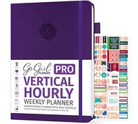 GoGirl Planner PRO Schedule, Weekly Hourly Time Blocking 18x25.5 Purple