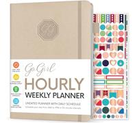 GoGirl Weekly Schedule Planner - Hourly Work & Life Planner with Time Slots - Vertical Agenda Organizer for Daily Productivity, A5 (Seashell)