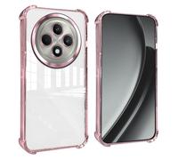 GOGME Case for OPPO Reno12 F 5G / OPPO Reno12 FS 5G Shell Reinforced Corners Cover with Camera Film Bumper/TPU Scratch - Resistant Shockproof Soft Transparent Design - Red