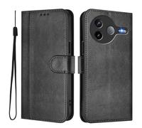 GOGME Case For Xiaomi Poco F7 Pro - Stylish TPU Leather Cover With Wallet Function, Magnetic Bumper Shell, Full Protection, Black