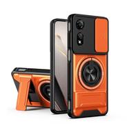 GOGME Case for ZTE nubia NEO 2 5G, Cover with 2-in-1 Ring Stand & Magnetic, Shell with Sliding Camera Protector, Bumper Soft TPU & Hard PC, Full Body Protection - Orange
