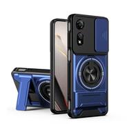 GOGME Case for ZTE nubia NEO 2 5G, Cover with 2-in-1 Ring Stand & Magnetic, Shell with Sliding Camera Protector, Bumper Soft TPU & Hard PC, Full Body Protection - Blue