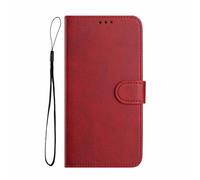 GOGME Classic Design Wallet Cover for Doogee Note 56, RFID Blocking Magnetic Closure, Shockproof Shell, Flip Bumper Stand Case - Weinrot Wine Red