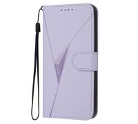 GOGME Leather Case for OnePLus Nord 2T 5G - Wallet Case, Magnetic Clasp Cover with Mulit-Angle Stand & Full Body Protection Shellp - Light Purple
