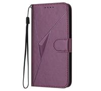 GOGME Leather Case for OnePLus Nord 2T 5G - Wallet Case, Magnetic Clasp Cover with Mulit-Angle Stand & Full Body Protection Shellp - Dark Purple