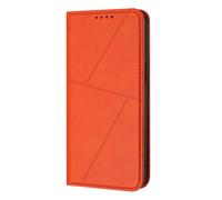 GOGME Leather Case for ZTE nubia Z80 Ultra with Card Slots - Magnetic Closure Shockproof Cover, Anti-Fingerprint Wallet Shell & Stand Bumper - Orange